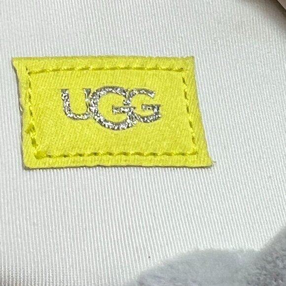 UGG Womens White Lime Spaceslider Tech Slide Platform Sandal Size 7 Slip On - Picture 8 of 9